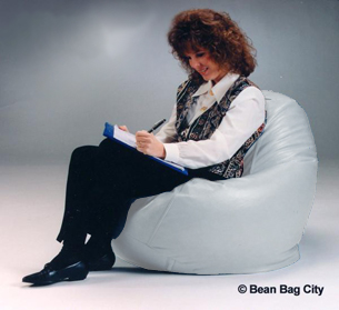 Designer White Youth Beanbag