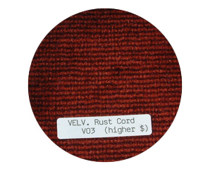 Velvet Rust Cord Youth Beanbag
